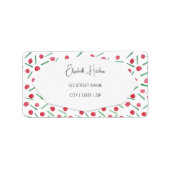 キュートクリスマスレッド&グリーンテーマ ラベル (正面)