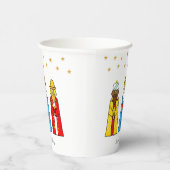 キュートクリスマスワイズメンズ&ゴールデンスター紙吹雪 紙コップ (右)
