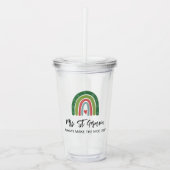 キュートクリスマス先生レインボーニースリスト アクリルタンブラー (正面)