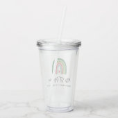 キュートクリスマス先生レインボーニースリスト アクリルタンブラー (裏面)