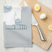 キュートクリスマス小妖精や小人イェティ キッチンタオル (四つ折り)