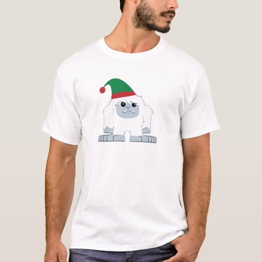 キュートクリスマス小妖精や小人イェティ Tシャツ (正面)