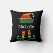 キュートクリスマス小妖精や小人キャップ&レッグカスタム クッション (裏面)