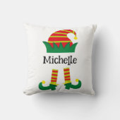 キュートクリスマス小妖精や小人キャップ&レッグカスタム クッション (正面)