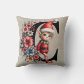 キュートクリスマス小妖精や小人フェスティバルCタンフェイクレザー クッション (裏面)
