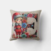 キュートクリスマス小妖精や小人フェスティバルEタンフェイクレザー クッション (裏面)