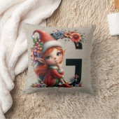 キュートクリスマス小妖精や小人フェスティバルGタンフェイクレザー クッション (ブランケット)