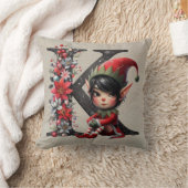 キュートクリスマス小妖精や小人フェスティバルKタンフェイクレザー クッション (ブランケット)