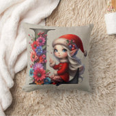 キュートクリスマス小妖精や小人フェスティバルLタンフェイクレザー クッション (ブランケット)