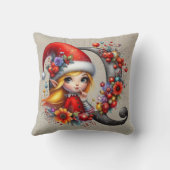 キュートクリスマス小妖精や小人フェスティバルQタンフェイクレザー クッション (裏面)