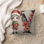 キュートクリスマス小妖精や小人フェスティバルYタンフェイクレザー クッション (ブランケット)