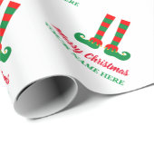 キュートクリスマス小妖精や小人ホリデーギフトラッピング紙 ラッピングペーパー (ロールコーナー)