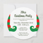 キュートクリスマス小妖精や小人ホリデーパーティー 招待状 (裏面)