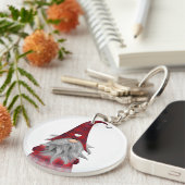 キュートクリスマス小妖精や小人格言 キーホルダー (正面右)