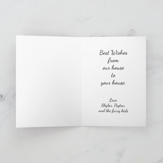 キュートクリスマス格言お洒落ホリデーカード シーズンカード (内部)