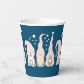 キュートクリスマス格言ファミリーブルーパーソナライズされた 紙コップ (裏面)