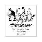 キュートクリスマス格言ファミリー差出人住所 セルフインキングスタンプ (デザイン)