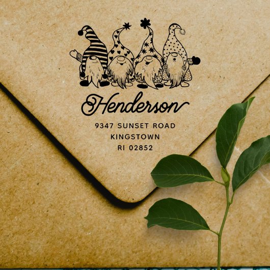 キュートクリスマス格言ファミリー差出人住所 セルフインキングスタンプ