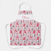 キュートクリスマス格言ホリデーベーキング名前をカスタムする エプロン (正面)