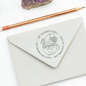 キュートクリスマス格言ホリデー差出人住所 セルフインキングスタンプ