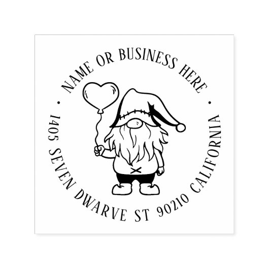 キュートクリスマス格言名前をカスタムする差出人住所 セルフインキングスタンプ (デザイン)