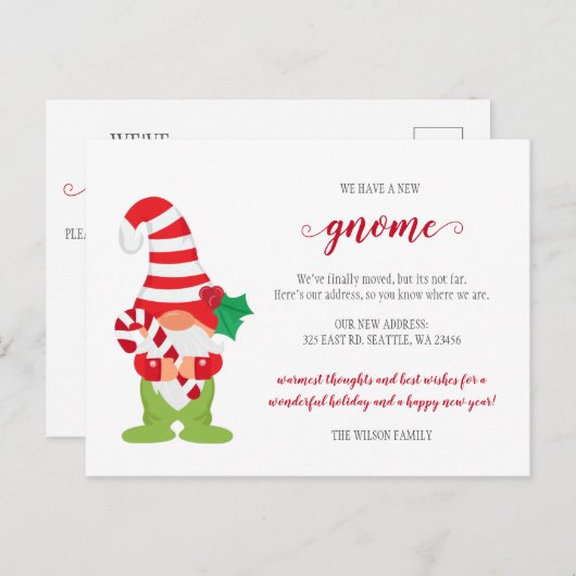 キュートクリスマス格言引っ越しましたホリデームービング ポストカード (正面/裏面)