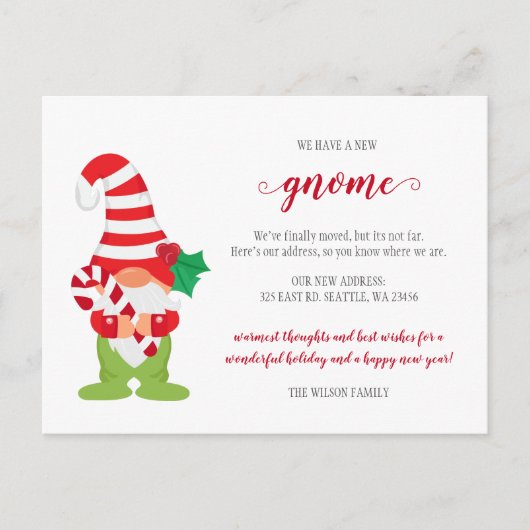 キュートクリスマス格言引っ越しましたホリデームービング ポストカード (正面)