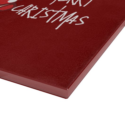 キュートクリスマス雪だるまカートゥーカスタムンホリデイ カッティングボード (角)