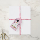 キュートクリスマス雪だるまスノーフレークスファミリー ギフトタグ (より糸付き)