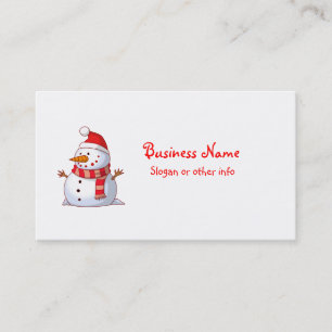 キュートクリスマス雪だるまプロフェッショナル 名刺