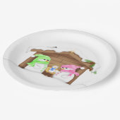 キュートクリスマス雪だるまマネージャー ペーパープレート (アングル)