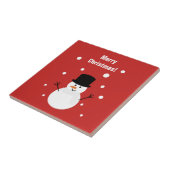 キュートクリスマス雪だるま冬フェスティバルホリデースノー タイル (側面)