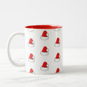 キュートクリトマスサンタズハットパターン ツートーンマグカップ (左)