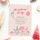 キュートクリファンキースマスドードルズホリデーパーティー 招待状