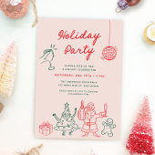 キュートクリファンキースマスドードルズホリデーパーティー 招待状