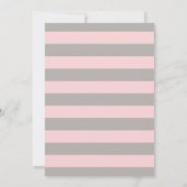 キュートクリブベアーガールズベビーシャワー招待状 招待状 (裏面)