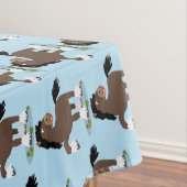 キュートクレイデール荷車を引く馬の漫画イラストレーション テーブルクロス (インサイチュ)