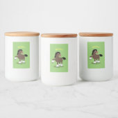 キュートクレイデール荷車を引く馬の漫画イラストレーション フードラベル (ボトル)