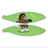 キュートクレイデール荷車を引く馬の漫画イラストレーション ミニバスケットボール (パネル)