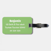 キュートクレイデール荷車を引く馬の漫画イラストレーション ラゲッジタグ (裏面横)