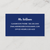 キュートクレヨンエレメンタルカスタム先生連絡情報 名刺 (裏面)