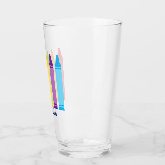 キュートクレヨンカスタム小学先生 タンブラーグラス (左)