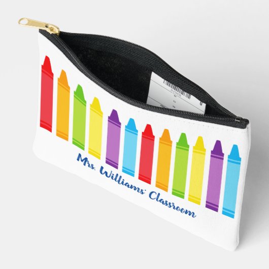 キュートクレヨン小学校先生カスタム アクセサリーポーチ (見開き)