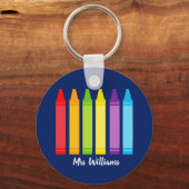 キュートクレヨン小学校先生カスタム キーホルダー (正面)