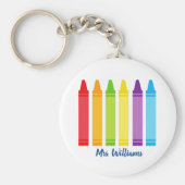 キュートクレヨン小学校先生 パーソナライズされた キーホルダー (正面)