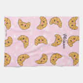 キュートクロイパーソナライズされたサンツブレックファーストベーカリーフード キッチンタオル (横)