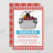 キュートクロウフィッシュ沸騰ファミリー懇親会シーフードパーティー 招待状 (正面/裏面)