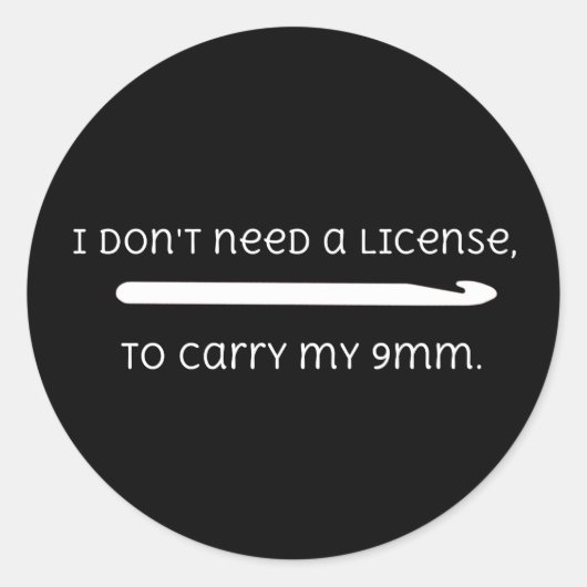 キュートクロシェおもしろいト9mmフックことわざ ラウンドシール (正面)