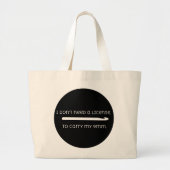 キュートクロシェおもしろいト9mmフックことわざ ラージトートバッグ (正面)