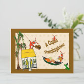 キュートクロフィッシュアンドリゲーターケージャン感謝祭 招待状 (スタンド正面)